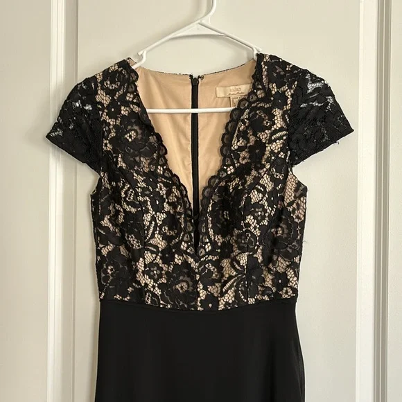 Aidan Mattox Black and Nude Gown - Picture 2 of 9